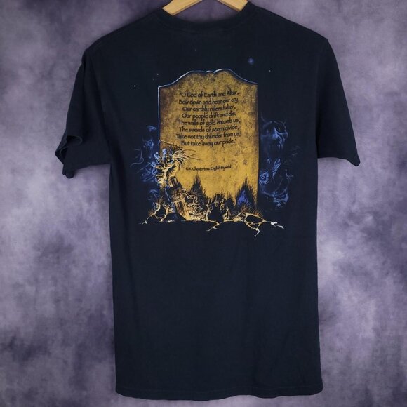 Vintage 00s Y2K Iron Maiden Live After Death metal zombie faded black shirt - Picture 2 of 5